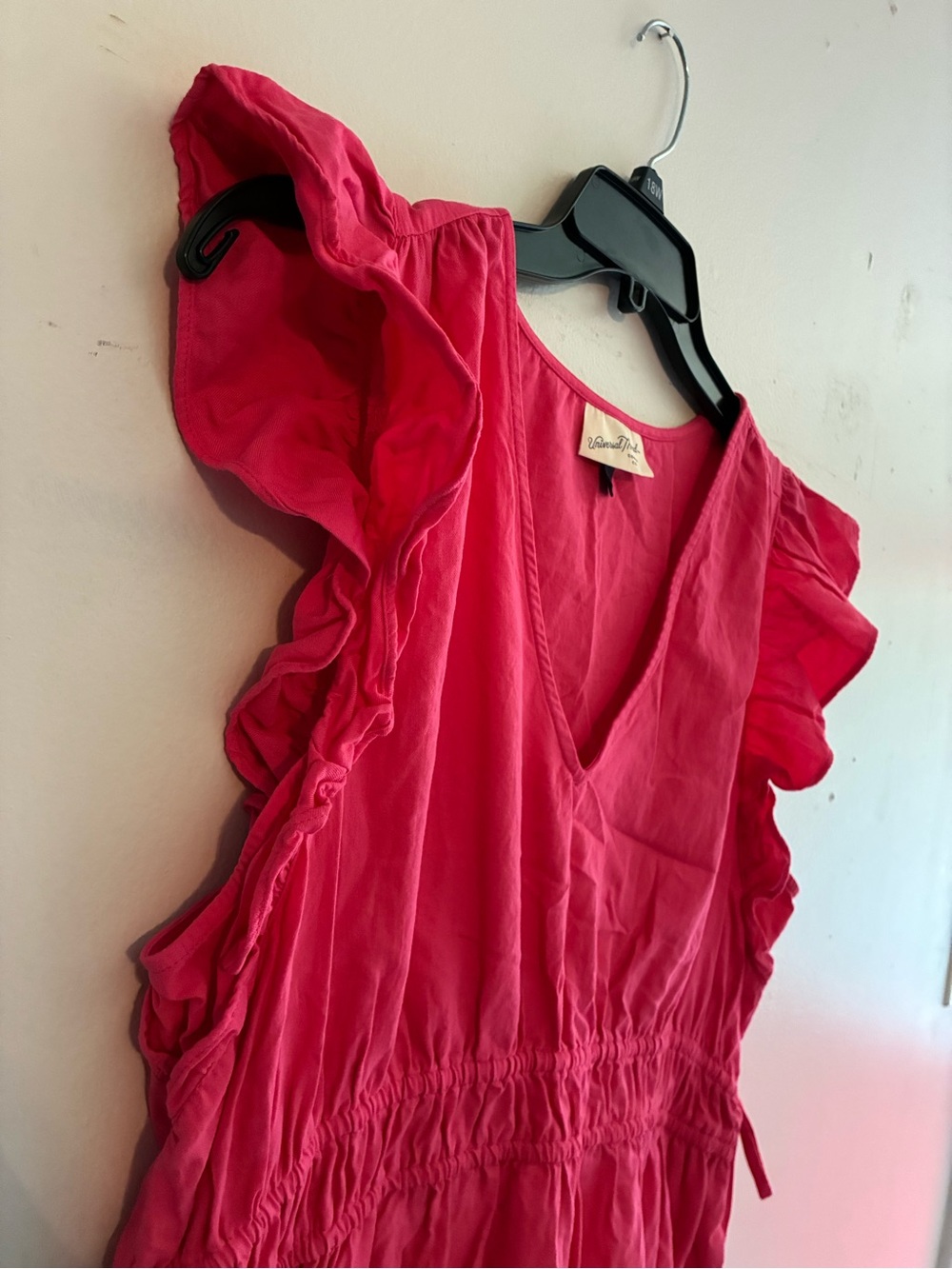 Universal Thread Hot Pink Flutter Sleeve Midi Dress - Picture 4 of 7